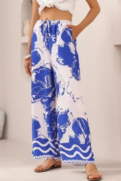 Adelaide Pants - Drawstring High Waisted Wide Leg Pant in Katiya Print><noscript><img width=