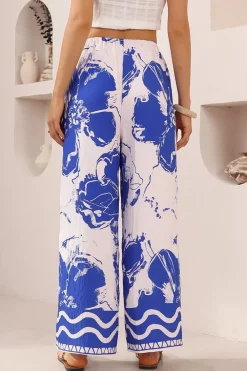 Adelaide Pants - Drawstring High Waisted Wide Leg Pant in Katiya Print><noscript><img width=