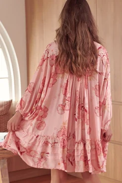 Aimee Mini Dress - Oversized Style with Folded Collar Dress in Beliss Print><noscript><img width=