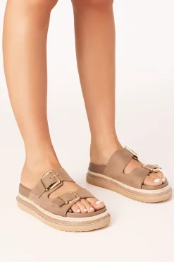 Alder Sandals - Fawn Suede>BILLINI New