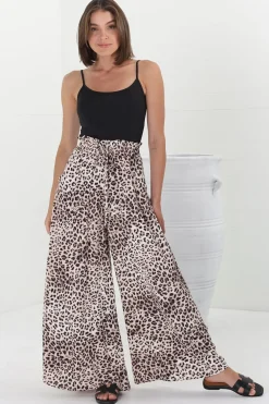 Archer Pants - High Waisted Wide Leg Pants in Tatum Print>Salty Crush