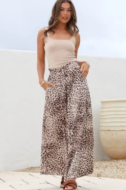 Archer Pants - High Waisted Wide Leg Pants in Tatum Print>Salty Crush