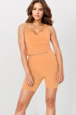 Axel Bike Shorts - Thick Highwaisted Band Bike Shorts in Boston Orange>Salty Crush Online