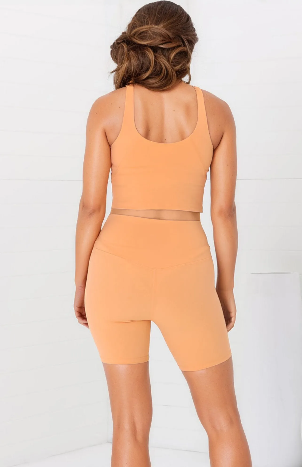 Axel Bike Shorts - Thick Highwaisted Band Bike Shorts in Boston Orange>Salty Crush Online