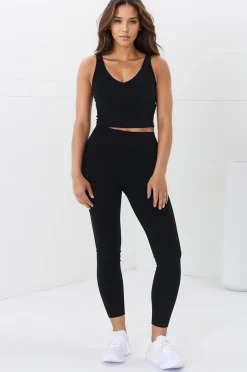 Axel Leggings - High Waisted Full Length Leggings in Black>Salty Crush Discount
