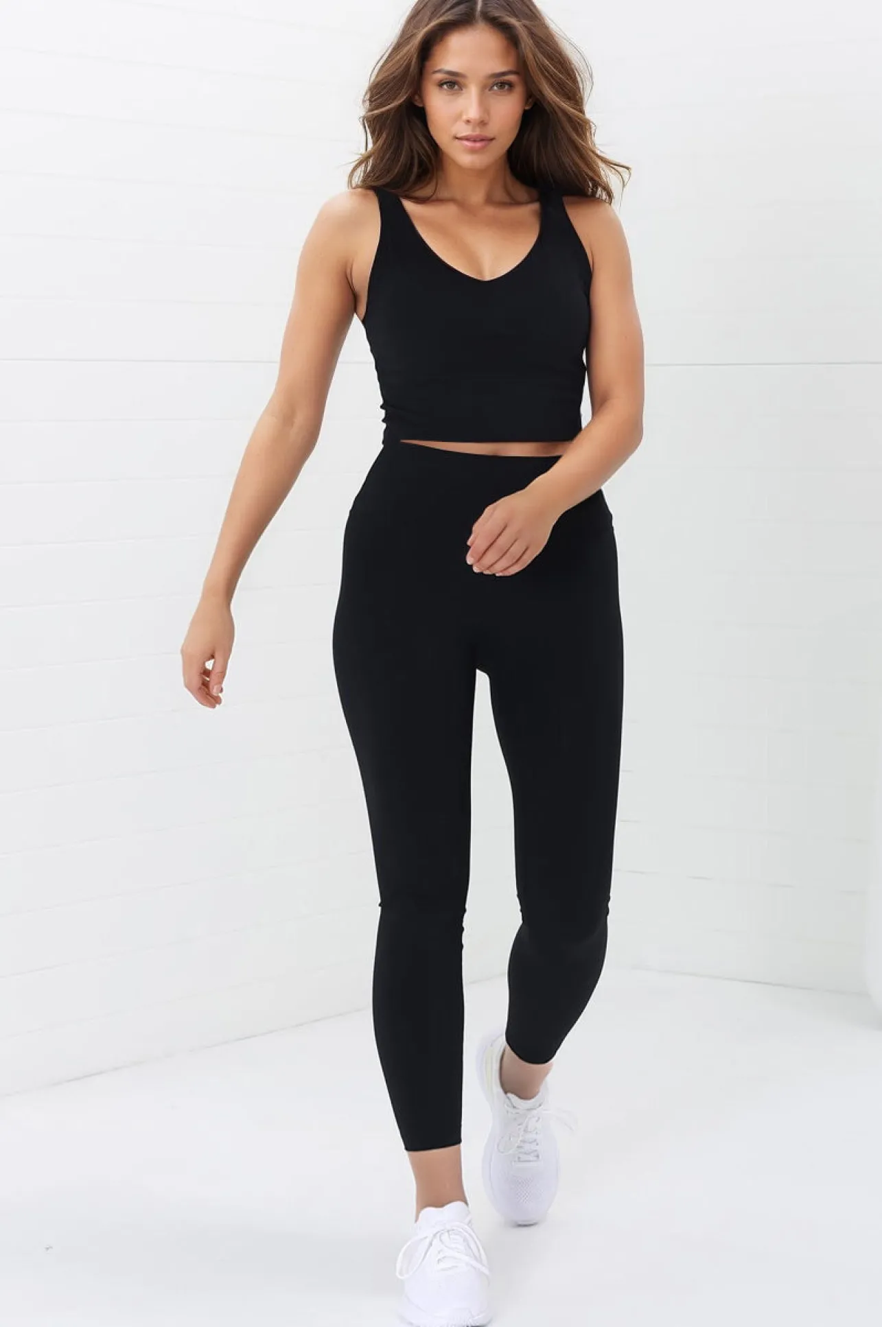 Axel Leggings - High Waisted Full Length Leggings in Black>Salty Crush Discount
