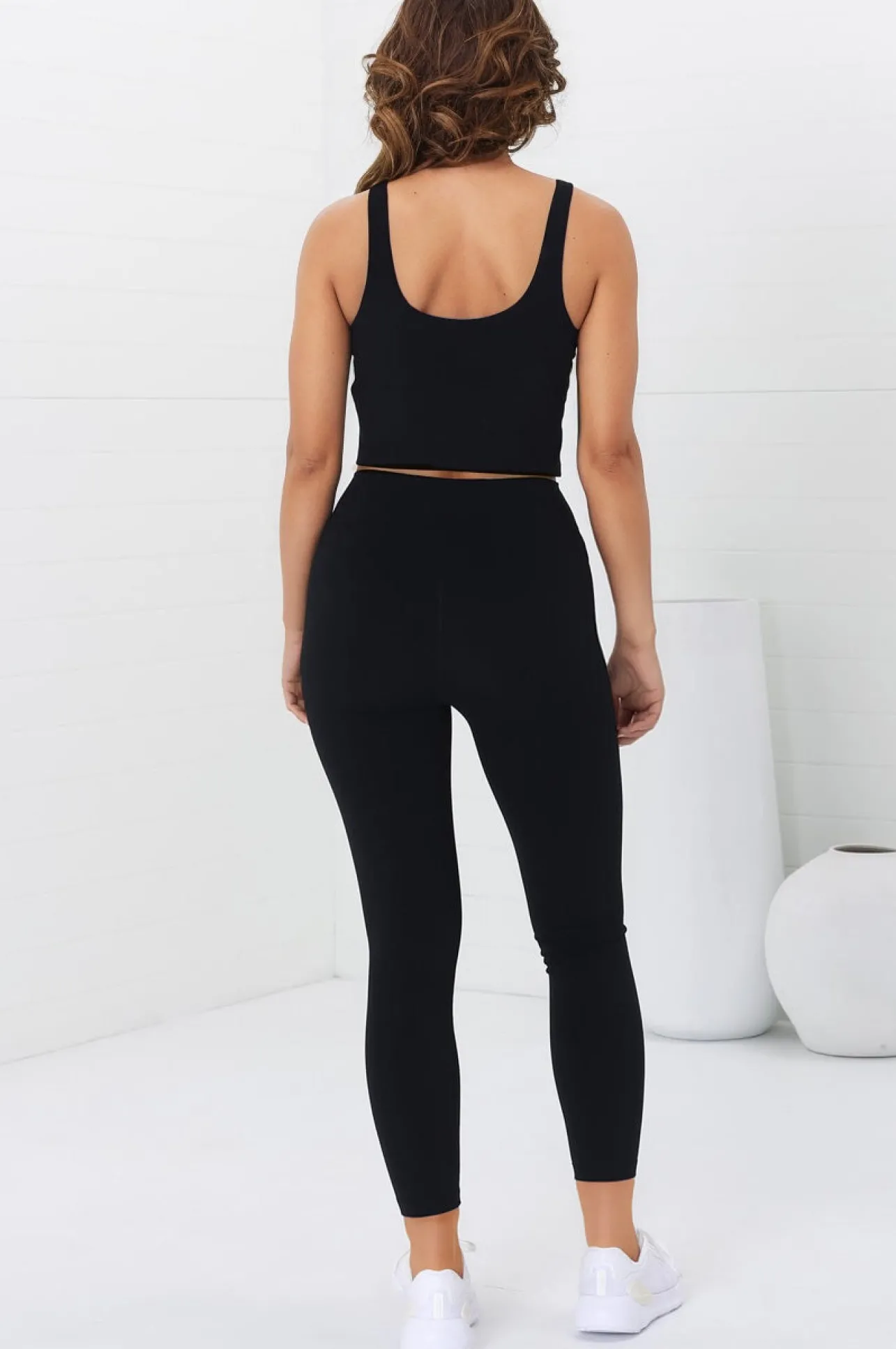 Axel Leggings - High Waisted Full Length Leggings in Black>Salty Crush Discount