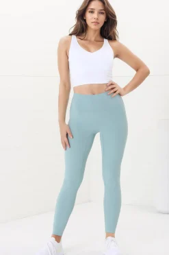 Axel Leggings - High Waisted Full Length Leggings in Frosted Green><noscript><img width=
