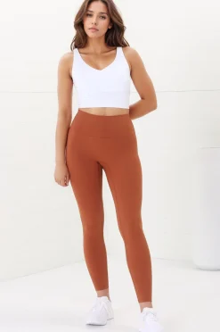 Axel Leggings - High Waisted Full Length Leggings in Tan><noscript><img width=