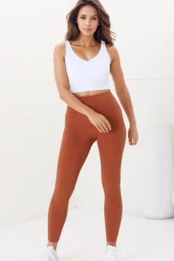 Axel Leggings - High Waisted Full Length Leggings in Tan><noscript><img width=