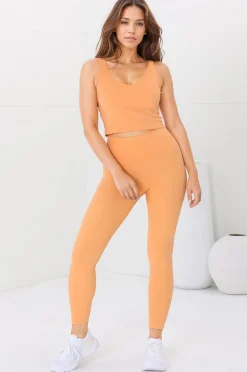 Axel Leggings - High Waisted Full Length Leggings in Boston Orange><noscript><img width=