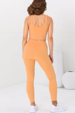 Axel Leggings - High Waisted Full Length Leggings in Boston Orange><noscript><img width=