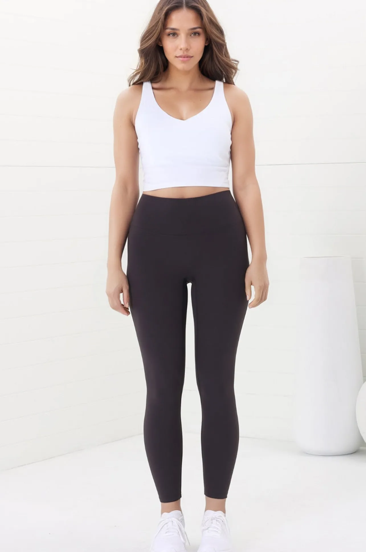 Axel Leggings - High Waisted Full Length Leggings in Dark Carbon Ash>Salty Crush