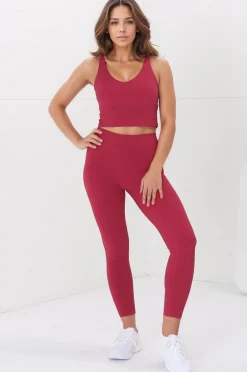 Axel Leggings - High Waisted Full Length Leggings in Magenta><noscript><img width=