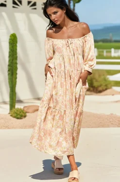 Blossom Maxi Dress - Round Neckline with in Tigerlily Print>Jaase Sale