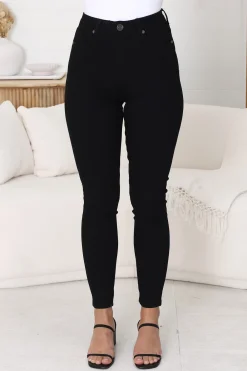 Bob Jeans - High Waist Stretch Skinny Leg Jeans in Black><noscript><img width=