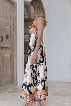 Bonita Maxi Dress - Spaghetti Strap Sun Dress in Belrae Print><noscript><img width=