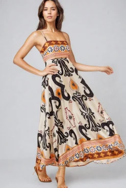 Bonita Maxi Dress - Spaghetti Strap Sun Dress in Belrae Print><noscript><img width=