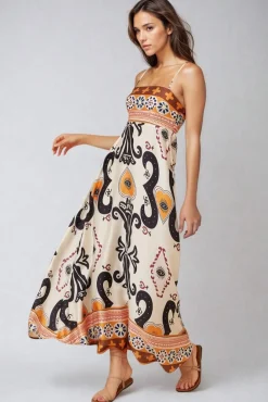 Bonita Maxi Dress - Spaghetti Strap Sun Dress in Belrae Print><noscript><img width=