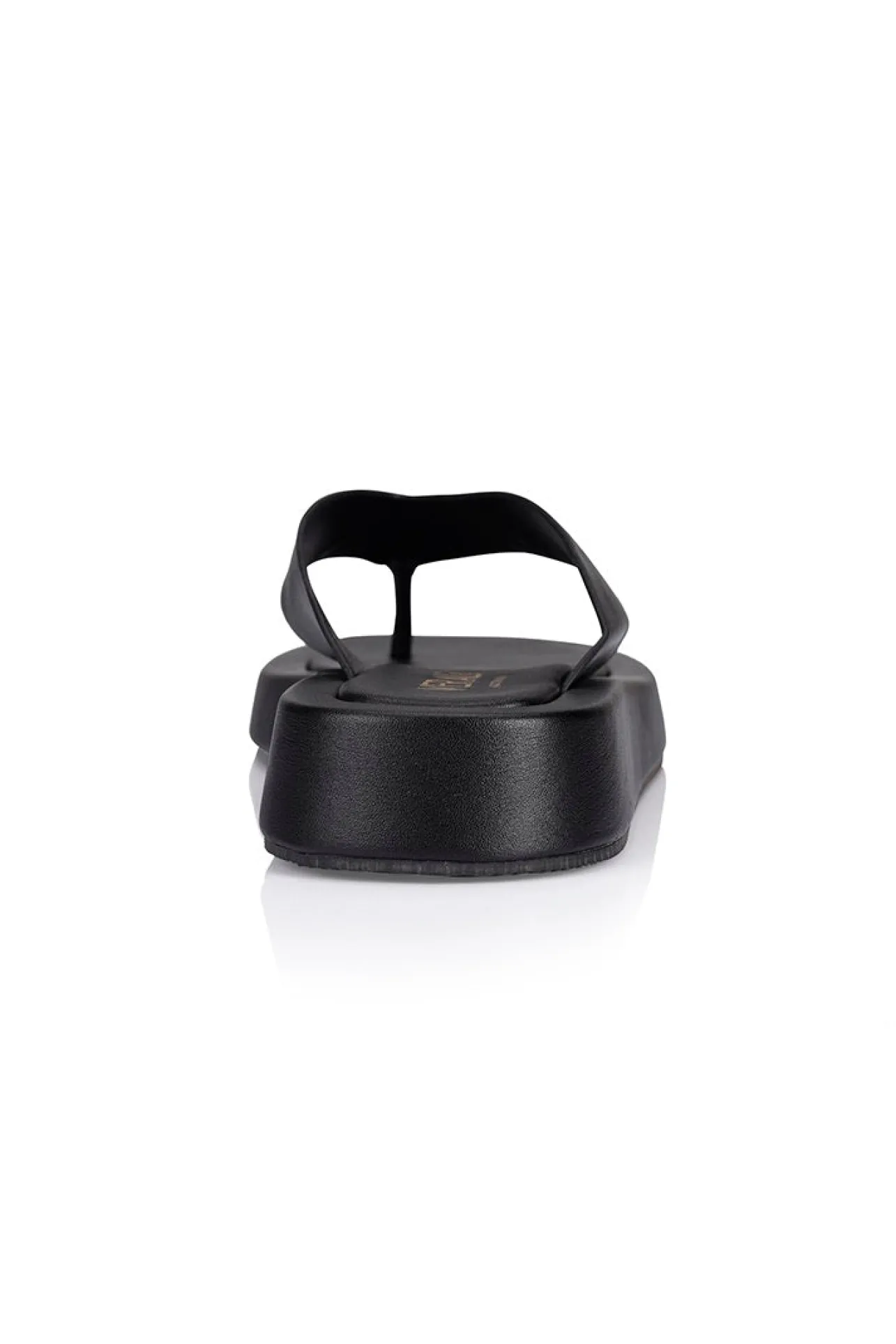 Bouncer II Flatform Thongs - Black Smooth>Verali Clearance