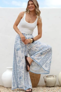Charli Pants - Paper Bag High Waisted Wide Leg Pants in Josie Print><noscript><img width=
