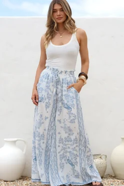 Charli Pants - Paper Bag High Waisted Wide Leg Pants in Josie Print><noscript><img width=