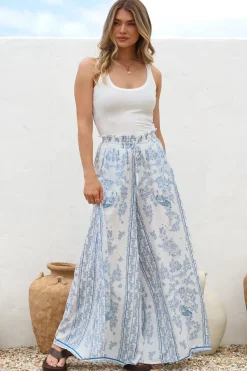 Charli Pants - Paper Bag High Waisted Wide Leg Pants in Josie Print><noscript><img width=