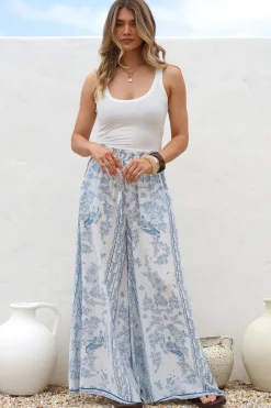 Charli Pants - Paper Bag High Waisted Wide Leg Pants in Josie Print><noscript><img width=