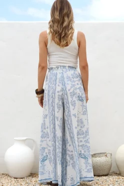 Charli Pants - Paper Bag High Waisted Wide Leg Pants in Josie Print><noscript><img width=