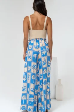 Charli Pants - Paper Bag High Waisted Wide Leg Pants in Maxima Print><noscript><img width=