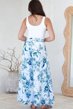 Charli Pants - Paper Bag High Waisted Wide Leg Pants in Runa Print><noscript><img width=