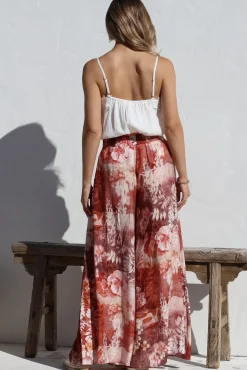 Charli Pants - Paper Bag High Waisted Wide Leg Pants in Ashara Print><noscript><img width=