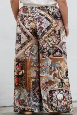 Charli Pants - Paper Bag High Waisted Wide Leg Pants in Elaine Print><noscript><img width=