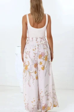 Charli Pants - Paper Bag High Waisted Wide Leg Pants in Sheree Print><noscript><img width=