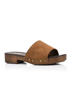 Chester Clogs - Chestnut Tan Micro>Verali Clearance