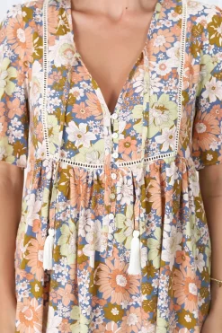 Chia Mini Dress - Babydoll Dress in Floral Avianna Print><noscript><img width=