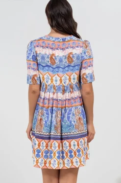 Chia Mini Dress - Babydoll Dress in Belly Print><noscript><img width=