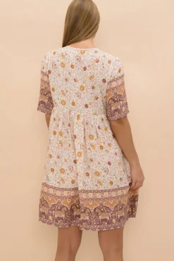 Chia Mini Dress - Babydoll Dress in Livia Print><noscript><img width=