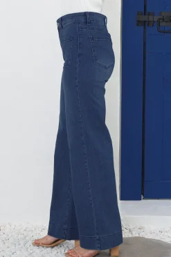 Cindy Wide Leg Jean in Dark Denim><noscript><img width=