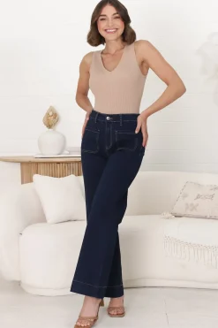 Cindy Wide Leg Jeans in Indigo><noscript><img width=