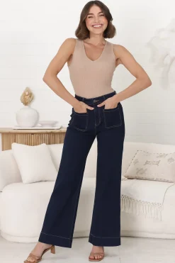 Cindy Wide Leg Jeans in Indigo><noscript><img width=