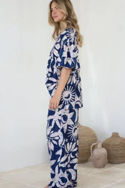 Dudah Pants - High Waisted Wide Leg Pants in Moonshadow Print><noscript><img width=