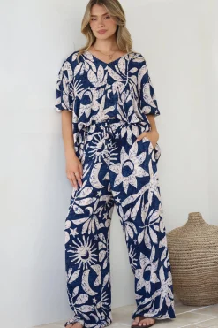 Dudah Pants - High Waisted Wide Leg Pants in Moonshadow Print><noscript><img width=