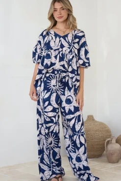 Dudah Pants - High Waisted Wide Leg Pants in Moonshadow Print><noscript><img width=