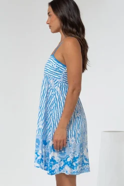 Essie Mini Dress - Sun Dress With Shirred Back In Ailsa Print><noscript><img width=