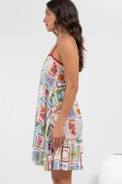 Essie Mini Dress - Sun Dress With Shirred Back In Elly Print><noscript><img width=