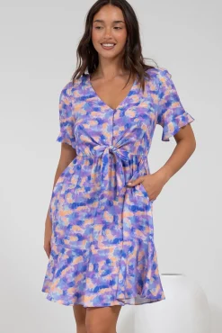 Handel Mini Dress in Confetti Print Purple><noscript><img width=