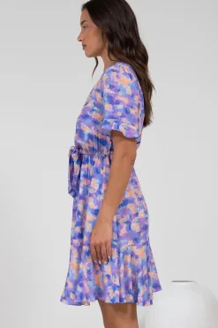 Handel Mini Dress in Confetti Print Purple><noscript><img width=