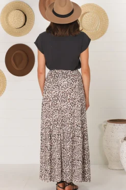Hellen Maxi Skirt - High Waisted Skirt with Front Splits in Perrie Print><noscript><img width=