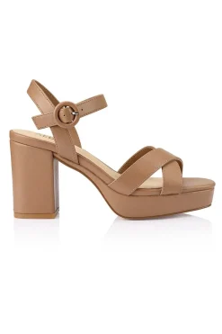 Heppell Platform Heels - Dark Camel Smooth><noscript><img width=